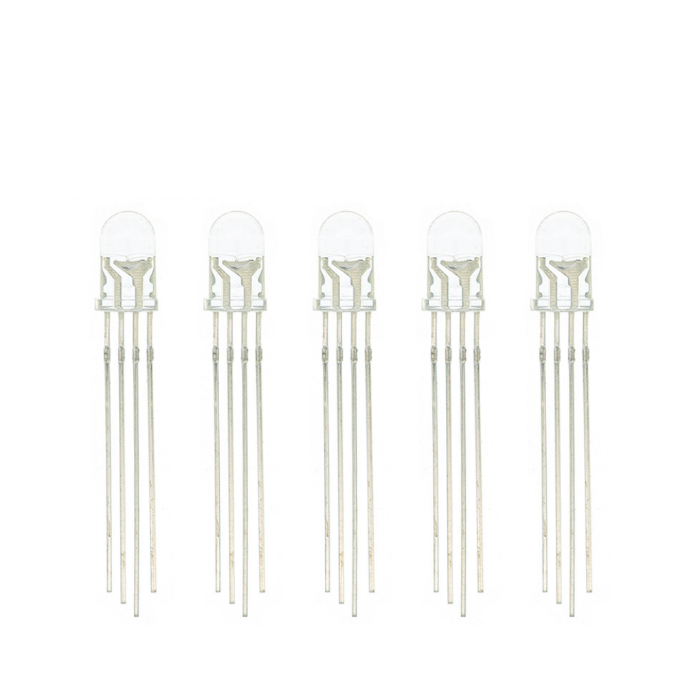 Led Rgb 5mm Tricolor 10 Unidades Catodo Comun